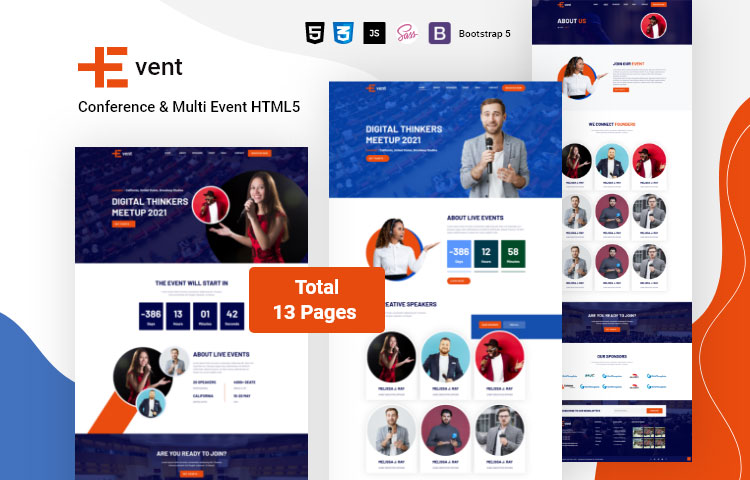 Conference & Multi Event HTML5 Bootstrap Template