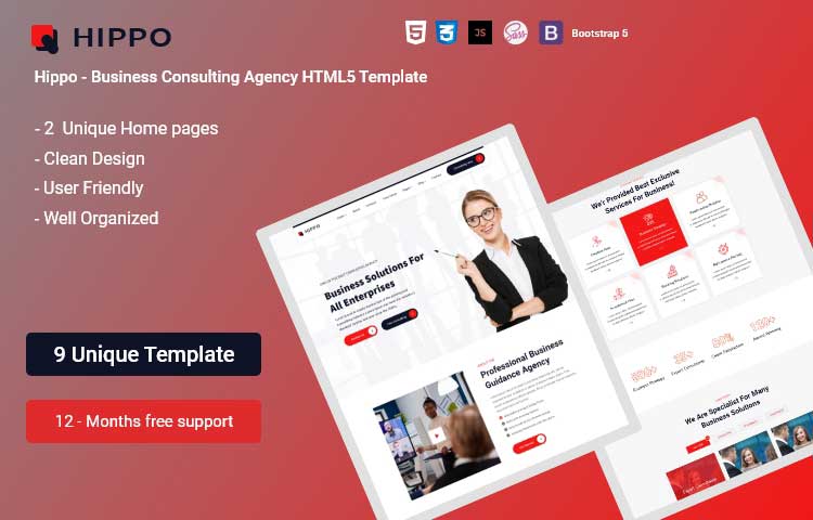 Hippo – Business Consulting Agency HTML5 Template